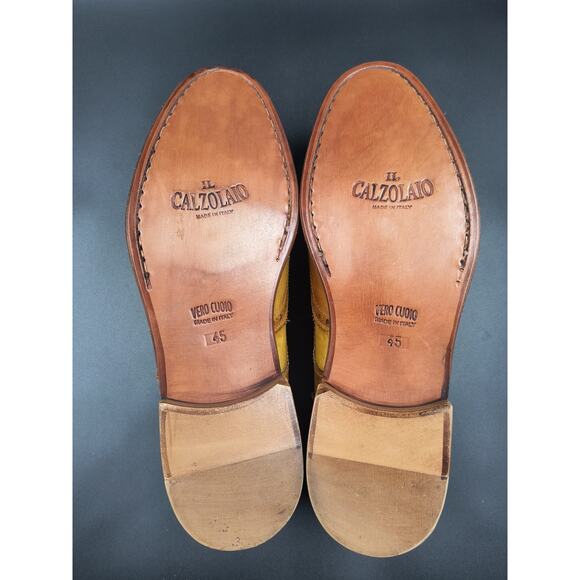 Men\'s Italian Leather Il Calzolaio Wing Tip Dress Shoes - Vero Cuoio - size 45 main image 5
